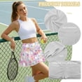 thumbnail image 6 of Xoenoiee Golf Hibiscus Plumeria Palm Leaves Print Pleated Tennis Skirts for Women High Waisted Golf Skorts Lightweight Tummy Control Skirts with Shorts Pockets, Size S, 6 of 7