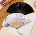 thumbnail image 5 of Lightweight Bamboos Frame Handheld Fan Summer Travel Silk Tassels Cultural Gift, 5 of 13