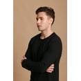thumbnail image 4 of Men's Long Sleeve Crew Neck Shirt Size: XL | Color: Black, 4 of 5