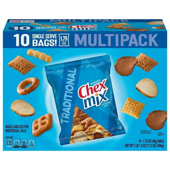 Chex Mix Traditional Snack Mix Multipack 10 ct