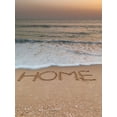 thumbnail image 2 of Frank, Assaf 25x32 White Modern Wood Framed Museum Art Print Titled - Sand writing - Word Home written on beach, 2 of 4