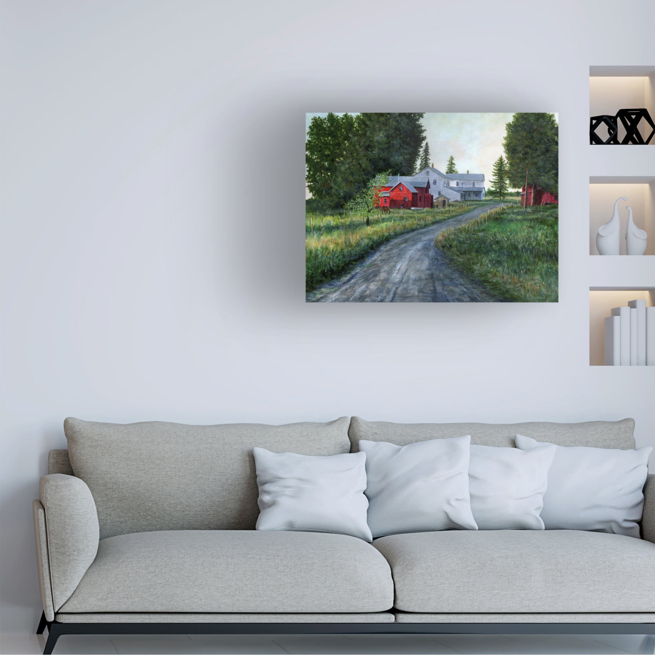 Canvas Wall Art - John Morrow 'Rose Summer Sky' Wall Art for Living Room, Bedroom, or Office Décor by Trademark Fine Art - 32 x 24 Inches