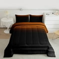 thumbnail image 2 of jejeloiu Abstract Vintage Lines Bedding Comforter Set,Geometric Striped Print Twin Comforter Sets,Orange Black Bedding Set For Teens,Breathable Home Decor Reversible,2 Pieces, 2 of 8