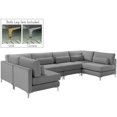 thumbnail image 2 of Meridian Furniture - Section Modulaire en Velours Gris Julia (6 Boîtes), 2 of 2