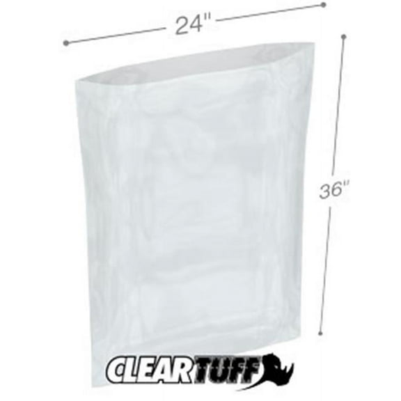 International Plastics PB42436 24 x 36 in. Clear Poly Bags, 0.004 Gauge - Case of 100