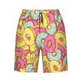 thumbnail image 6 of KLL Donut and Blue Men's Casual Summer Beach Shorts Hawaiian Shorts with Pockets-XX-Large, 6 of 6