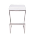 thumbnail image 3 of Armen Living Atlantis Modern Faux Leather Counter Stool in White, 3 of 7