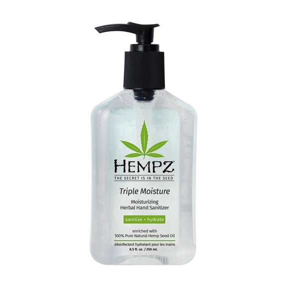 Hempz Triple Moisture Moisturizing Hand Sanitizer with Fresh Citrus Scent, 8.5 fl oz