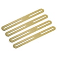 thumbnail image 1 of Unique Bargains Adjustable Corner Code, 4 Pack 215x24mm - Stainless Steel Flat Straight Thickened Slotted Brace Brackets (Gold), 1 of 5