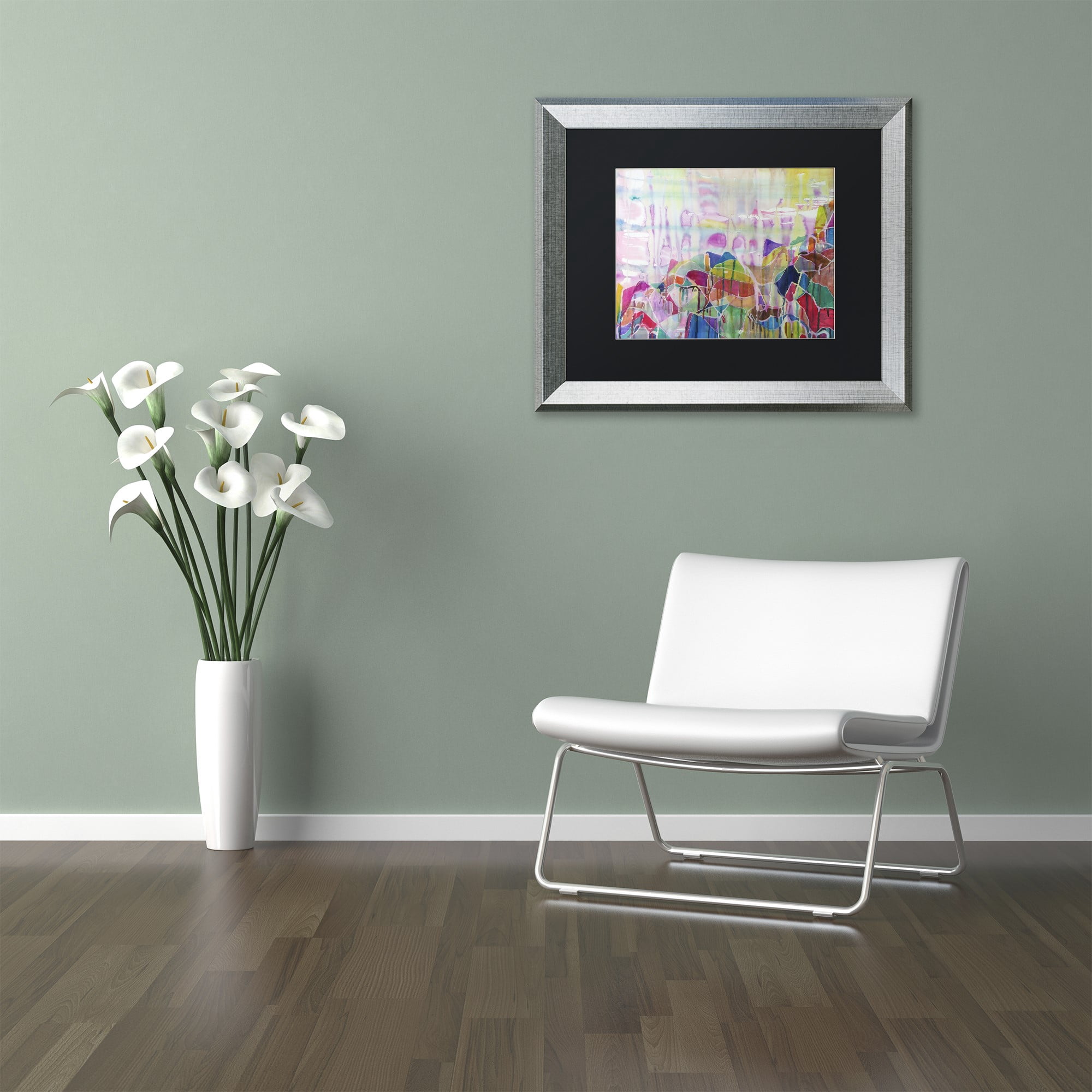 Trademark Fine Art "Chakragill" Canvas Art by Lauren Moss Black Matte, Silver Frame