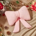 thumbnail image 3 of BemeyourBBs Valentines Day Bow Pillow Christmas Decorations Soft Furry Stuffed Bow Shape Throw Pillows Decorative Bowknot Plush Pillow Home Decor, 3 of 8