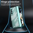thumbnail image 5 of Dteck for Samsung Galaxy Z Fold 3 Case Hinge Protection Luxury Plating Transparent All-Inclusive Case Bulit-in Screen Protector,Green, 5 of 7