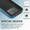 thumbnail image 5 of Dteck for iPhone 14 Pro Max Case, Slim Skin-Friendly PU Leather with Anti-Scratch Microfiber Lining Protective Back Cover,Blue, 5 of 8