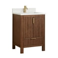 thumbnail image 2 of Shenzhen 24" Single Bath Vanity in Aged Dark Brown Oak with Composite Stone Top, 2 of 12