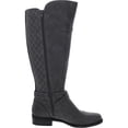 thumbnail image 3 of G by Guess Womens Haydin Faux Leather Riding Boots Gray 6.5 Medium (B,M), 3 of 3
