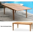 thumbnail image 2 of Extra Large double extension 122" Caranasas Rectangle Dining Table Outdoor Patio Grade-A Teak Wood WholesaleTeak #WMDT118CR, 2 of 3