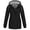 Black, variant on Women's Parka Jacket Mid Length Hooded Coat Zip Up Front Pockets Drawstring Casual Solid Color Windbreaker Outerwear