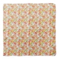 thumbnail image 4 of Bimba Orange Colorful Leaves Printed Pure Silk Scarf Neck Wrap Summer Hair Bandanas For Women 40 x 40 Inches, 4 of 6