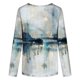 thumbnail image 5 of Camiseta de manga larga con cuello redondo y estampado floral para mujer Pompotops  FGAJ10052, 5 of 5