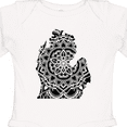 thumbnail image 4 of Inktastic Michigan Silhouette Mandala Boys or Girls Long Sleeve Baby Bodysuit, 4 of 5