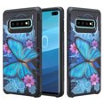 thumbnail image 2 of Samsung Galaxy S10 Case Bling Shinny Glitter Silicone Shock Proof w/[TPU Screen Protector] Hard Phone Case Cover for Galaxy S10 - Blue Butterfly, 2 of 5
