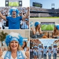 thumbnail image 7 of Jiibva Football Game Flag Colored Fan Wigs Hat, National Flag Afro Fan Wig Headgear Funny Headwear for Soccer Match Celebration Flag Colorful Event Hairband, 7 of 7