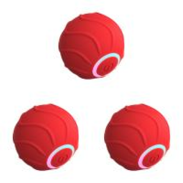 Bola rodante eléctrica para gatos, juguete interactivo para gatos de interior (rojo)