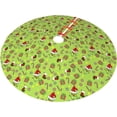 thumbnail image 2 of Green Funny Monster Christmas Tree Skirt 36" Decor Mat for Thanksgiving Halloween Xmas New Year Holiday Party Home Holiday Occasion Decorations, 2 of 6