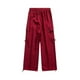 thumbnail image 3 of Pantalones largos para hombre, informales, para exteriores, de color sólido, con cintura elástica y bolsillo con cordón, ropa de trabajo, pantalones para hombre, 3 of 3