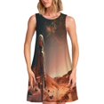 thumbnail image 1 of Disketp Astronaut On Mars A para Vestido sin Mangas para Mujeres, Vestidos de Verano para Mujeres, Casual y Holgado para la Playa, 1 of 7