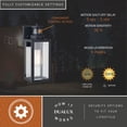 thumbnail image 4 of Lombard 4.75-in. 1 Light Black Motion Sensor Dusk to Dawn Outdoor Wall Lantern Clear Glass, 4 of 10