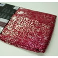 thumbnail image 3 of Kashi Home Sabrina 52X84 Grommet Curtain Panel, Decorative Silver Foil Print Room Darkening Blackout Window Treatment Panel, Burgundy, 2 Pack, 3 of 4