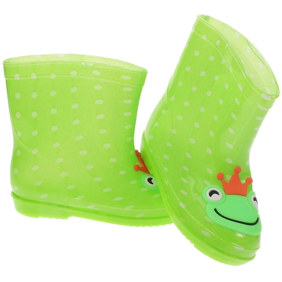 HEMOTON Kids' Cartoon Rain Boots Waterproof Rain Shoes for Boys and Girls - Size 29 ( with Pattern)