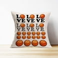 thumbnail image 5 of Set of 4 Love Basketball Pillow Cases Cotton Linen Popular Sports Pillow Covers Cushion Case for Home Sofa Decor Pillowcase 18x18 Inch Gifts for Basketball Fans (Love Basketball), 5 of 6