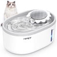 thumbnail image 1 of Fuente de agua NPET Cat White Grey de 2 litros con nivel de agua visible, 1 of 7