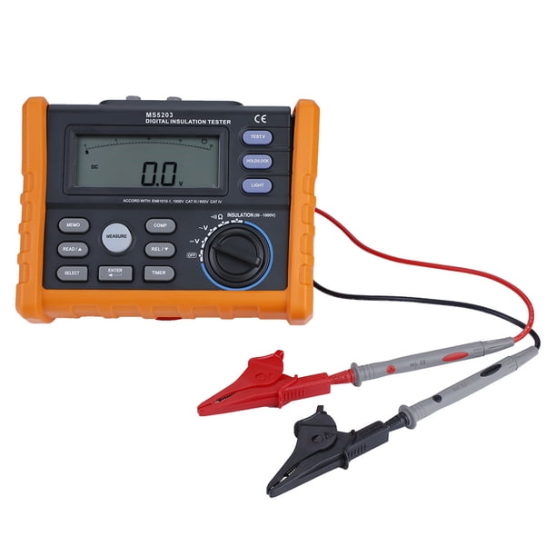 Probador de resistencia de aislamiento digital, PEAKMETER MS5203 Probador de resistencia de aislamiento digital y V Probador de aislamiento Confiabilidad excepcional