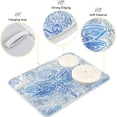 thumbnail image 3 of FREEAMG Vintage Ethnic Dragonfly Mandala Absorbent Dish Drying Mat Microfiber Kitchen Countertop Table Protector Multi-Purpose Counter Rack Sink Drainer Pad 16"x 18", 3 of 6