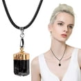 thumbnail image 4 of EOEMY 10X Natural Gold-Rimmed Black Tourmaline Quartz Crystal Pendant Energy Necklace, 4 of 9