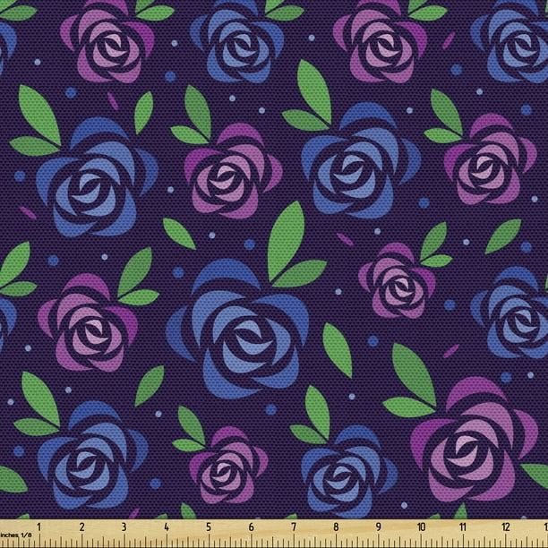 Dark Purple Fabric By The Yard Roses Silhouettes With Leaves In Graphics Upholstery For Dining Chairs Home Decor Accents 1 Multicolor Ambesonne Com - Purple Home Decor Accents Dark Purple Fabric By The Yard Roses Silhouettes With Leaves In Graphics Upholstery For Dining Chairs Home Decor Accents 1 Multicolor Ambesonne Com - Purple Home Decor Accents