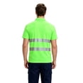 thumbnail image 5 of LTTVQM Reflective Shirts for Men Short Sleeve Lapel Collared Quick Dry Breathable Lightweight Polo Shirts Casual Color Block Outdoor Night Work Golf Shirts Fluorescent Green 2XL, 5 of 6