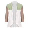 thumbnail image 4 of AherBiu Cardigan pour Femmes Léger Manches 3/4 Ouvert Cardigans Automne Décontracté Confortable Boléros Extérieur, 4 of 4