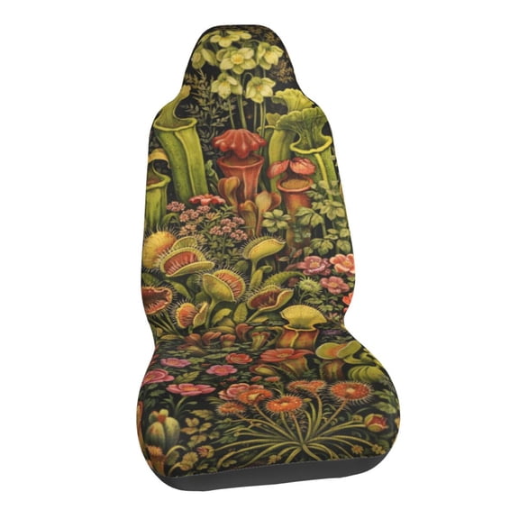 Gothic Carnivorous Plant Car Seat Covers Stretch Car Seat Protectors Universal Fit