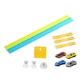 thumbnail image 2 of Pista de carreras flexible para cumpleaños, multiusos, para niños de 3 años o más, enrollable, divertida pista de autos de juguete. Azul cielo y verde, 2 of 9