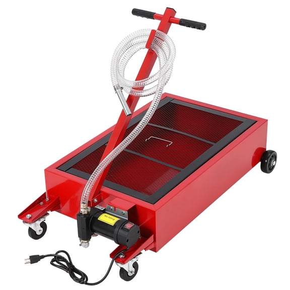 Oil Drain Pan 20 Gallon Oil Drain Tank, Electric Pump Oil Drain Pan, Large Capacity Oil Change Pan, Foldable Hand, Hose, Swivel Casters Wheels for Car, SUV (20 Gallon- Electric-UG)
