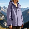 thumbnail image 5 of Women's Zipper Hoodie with Pockets Adjustable Drawstring Long Sleeves Camping Athletic Jacket L, 5 of 9