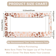 thumbnail image 3 of 1 Pcs Leopard Print License Plate Frame, License Plate Cover for Car Decorative Parts, Aluminum License Plate Bracket Holder Rust-Proof Weather-Proof for US Standard Car, 3 of 9