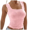 thumbnail image 1 of TSADFHJI Womens Square Neck Ribbed Tank Tops Sleeveless Crop Tops Summer Clothes Women Bras Fishnet Red Bras for Women Crotchless Bras for Women Crotchless Plus Size M, 1 of 6