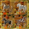 thumbnail image 4 of Horse Ornaments For Christmas Tree,Equestrian Decor Christmas Horse Christmas Ornaments,Christmas Acrylic Ornament,Metal Horse Ornament With Rhinestones,For Holiday Xmas Party Favor Supplies, 4 of 9
