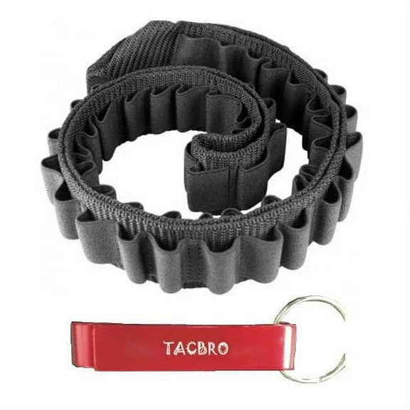 TACBRO 56 SHELL SHOTGUN BANDOLEER with One Free TACBRO Aluminum Opener(Randomly Selected Color)