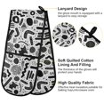 thumbnail image 4 of Dailycode Double Sided Oven Mitt with Loop Heat Resistant Kitchen Long Potholders 7" x 35" Abstract Shapes and Doodles, 4 of 6